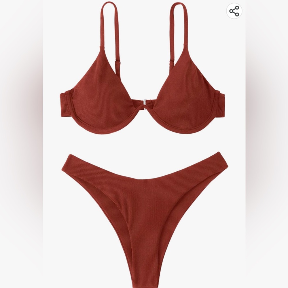 Women’s 2 Piece Triangle Bikini High Cut Swimsuit— NEVER OPENED